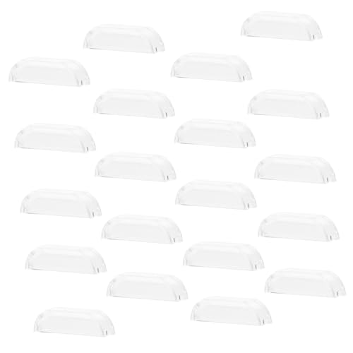 LIFKOME 20 Stück Teiliges Transparente Acryl schrankgriffe Langlebige Moderne Küchen Schubladengriffe Klarer Stil für Kommode Schlafzimmer Wohnzimmer und Vielseitige Möbelanwendung von LIFKOME
