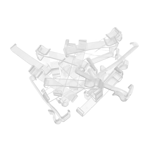 LIFKOME 20 Stück Transparente Volant Clips Kunststoff für Jalousien Unsichtbare Halter für Horizontale Jalousien Installieren Vielseitig Einsetzbar für Faltjalousien von LIFKOME