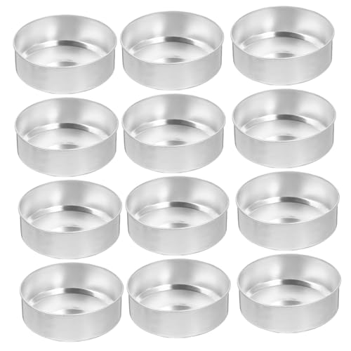LIFKOME 200 Stück Aluminium Teelichthalter Silber Hitzebeständige Leere Behälter für Kerzenherstellung Leicht Stapelbar Geeignet für DIY Duftkerzen Süßigkeiten Bastelbedarf von LIFKOME