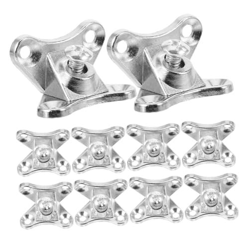 LIFKOME 24 Stück Teiliges Abnehmbare Schmetterlings eckstrebe aus Verzinkter Legierung Nickel beschichtete Halterung mit Schrauben für Möbel Ablagen Schränke Tische Betten Vielseitiger von LIFKOME