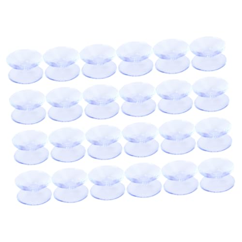 LIFKOME 24 Stück Teiliges Transparentes Saugnapf Doppelseitigen Antirutsch Pads für Glas Tischplatten Stoßdämpfend Wiederverwendbar Geeignet für Esstische Couchtische und Dekoration von LIFKOME
