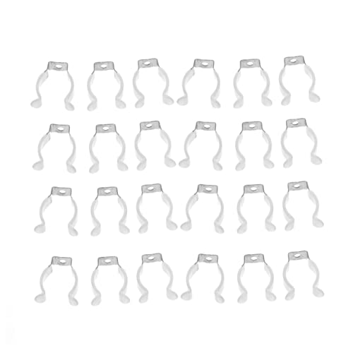 LIFKOME 24 Stücke Teiliges U Clip aus mit Kunststoffschutz LED Röhrenhalter für Lichtschläuche Einfache Montage ohne Bohren Robust und Kratzfrei für Innen und Außenbereich Geeignet von LIFKOME