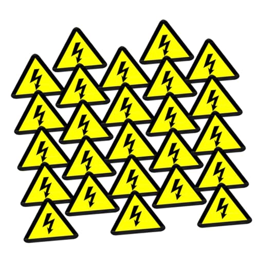 LIFKOME 25 Stück Teiliges Warnaufkleber Elektrisch Hohe Spannung Sicherheitshinweis Selbstklebend Gelb Dreieck Warnschild Für Industrie Büro Garage LIFKOME 25 Stück Teiliges Warnaufkleber Elektrisch Hohe Spannung Sicherheitshinweis Selbstklebend Gelb Dreieck Warnschild Für Industrie Büro Garage von LIFKOME