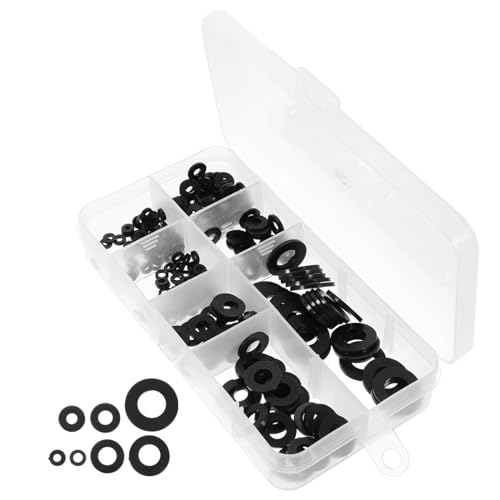 LIFKOME 250 Stück Teiliges Nylon Unterlegscheiben Sortiment Schwarz Flache Verschleißfeste Isolierdichtungen mit Aufbewahrungsbox für Möbel Elektroinstallationen und Fahrzeugtechnik LIFKOME 250 Stück Teiliges Nylon Unterlegscheiben Sortiment Schwarz Flache Verschleißfeste Isolierdichtungen mit Aufbewahrungsbox für Möbel Elektroinstallationen und Fahrzeugtechnik von LIFKOME