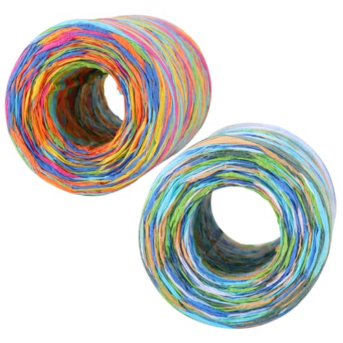 LIFKOME 2Rollen Farbige Raffia Schnur für Geschenkverpackung für DIY Projekte Dekoration und Bastelarbeiten Farben Leicht und Vielseitig Einsetzbar LIFKOME 2Rollen Farbige Raffia Schnur für Geschenkverpackung für DIY Projekte Dekoration und Bastelarbeiten Farben Leicht und Vielseitig Einsetzbar von LIFKOME