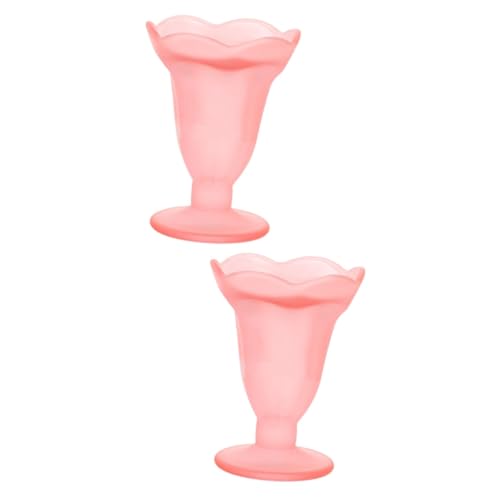 LIFKOME 2St bunte Dessertbecher Weingläser Trifle Bowl Glas glasswear Trinkgläser farbiges Glas Mini- Milchshake-Servierbecher Puddingbecher Jahrgang Eisbecher Becher für kalte Getränke von LIFKOME