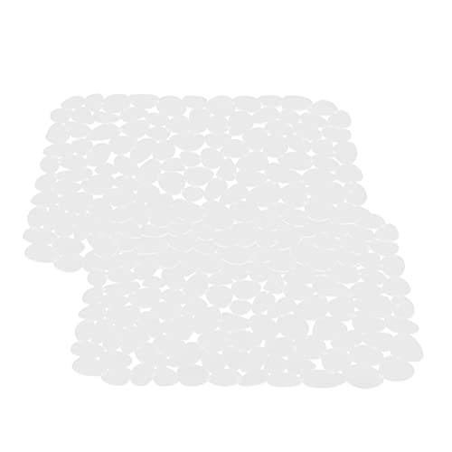 LIFKOME 2 Stücke PVC Küchenspüle Abtropfmatte Pad Abtropfmatte für Geschirr und Besteck Transparent Flexibles Design von LIFKOME