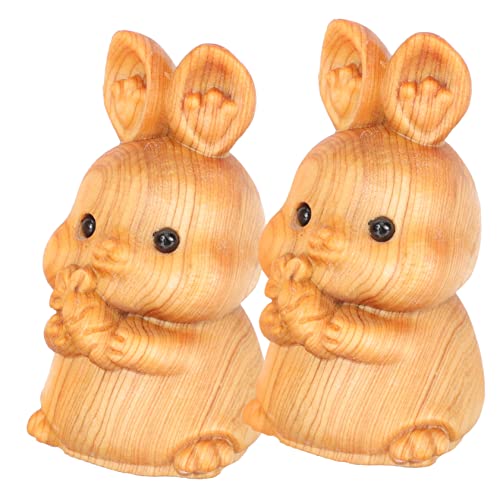 LIFKOME 2Stücke Holz Hase Statue Dekofigur für Ostern Holz Geschnitzte Hasen Dekoration für Zuhause Tischdeko und Niedliche Osterhasen für Frühlingsdeko LIFKOME 2Stücke Holz Hase Statue Dekofigur für Ostern Holz Geschnitzte Hasen Dekoration für Zuhause Tischdeko und Niedliche Osterhasen für Frühlingsdeko von LIFKOME