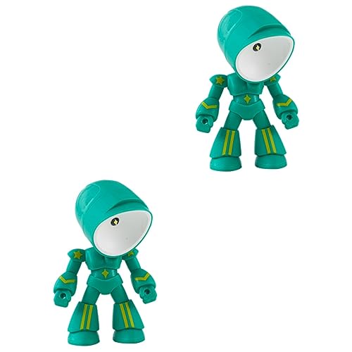 LIFKOME 2st Roboter-tischlampe Roboterlampe Nachtlicht Für Led-nachtlicht Roboter-schreibtischlampe Dekorative Nachttischlampen Geführte Nacht Knopfbatterie Kleines Leuchtend Kind von LIFKOME