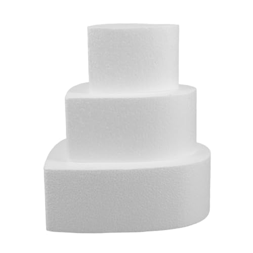 LIFKOME 3 STÜCKE Herzförmige Schaumstoff Kuchen dummies Weiß Zum Dekorieren Hochzeit Geburtstag Shower Display Backform LIFKOME 3 STÜCKE Herzförmige Schaumstoff Kuchen dummies Weiß Zum Dekorieren Hochzeit Geburtstag Shower Display Backform von LIFKOME