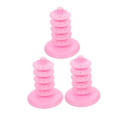 LIFKOME 3 Stück Lutscher-Ausstellungsständer Donut -Halter Lollipop -Anzeigeständer Lollipop-Ständer Cupcake -Stand Cake-Pop-Turm Lutscherhalter Donut-Stand Cake-Pop-Anzeige pp Rosa von LIFKOME