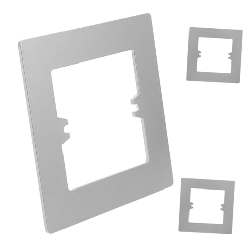 LIFKOME 3 Stück Steckdosen Abdeckplatte aus Robustem PC material Dekorative Wandplatte für Unterputz steckdose und Lichtschalter Einfache DIY installation ohne Fachwerkzeug Graue von LIFKOME