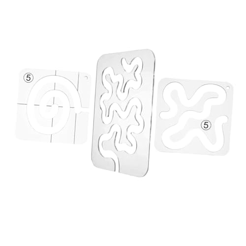 LIFKOME 3 Stück Teiliges Acryl Quilting Lineal Transparentes Patchwork Nähwerkzeug Dicke Präzise Schnittvorlagen Für Nähmaschinen Quiltdecken Tischdecken Sitzkissen von LIFKOME