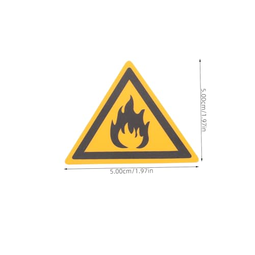 LIFKOME 3 Stück Teiliges Flammwarn Selbstklebend Feuersicheres Warnschild Langlebig und Vielseitig für Zuhause Büro Werkstatt Klare Sicherheitskennzeichnung von LIFKOME