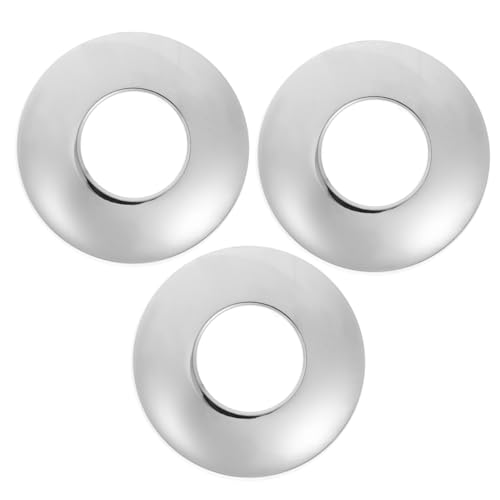 LIFKOME 3 Stück Teiliges Flansch abdeckset aus Edelstahl Dekorative Rohrabdeckung für Duscharmaturen Bad Küchenwasserhähne Einfache Montage Rostfrei für Heim Büroinstallation von LIFKOME