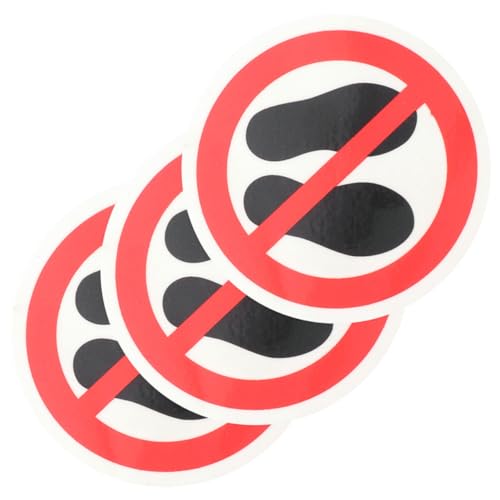 LIFKOME 3 Stück Teiliges Nicht Betreten warnschild Aufkleber Selbstklebend Wetterfest für Glatte Oberflächen Wie für Werkstatt und Baustelle Sicherheitskennzeichnung von LIFKOME