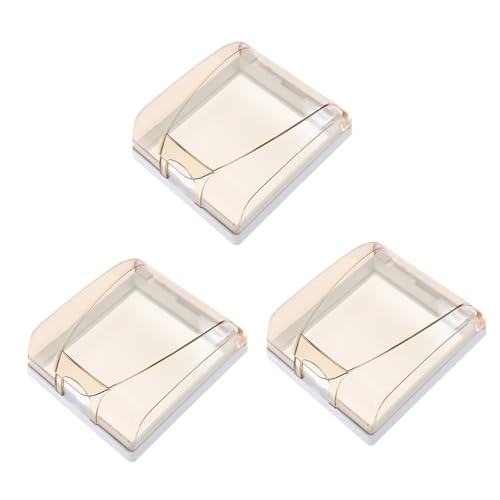 LIFKOME 3 Stück Teiliges Selbstklebendes Wasserdichtes Schutzgehäuse Steckdosenschutz Spritzwassergeschützt Transparent für Bad Wohnzimmer Schlafzimmer von LIFKOME