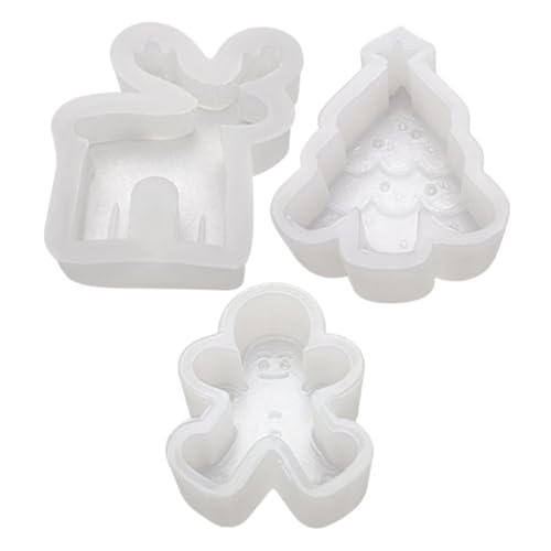 LIFKOME 3 Stück Teiliges Weihnachts Silikon Kerzenform Weihnachtsbaum Gingerbread Man und Rentier für Diy Duftkerzen und Seifenherstellung Einfach zu Reinigen und Flexibel LIFKOME 3 Stück Teiliges Weihnachts Silikon Kerzenform Weihnachtsbaum Gingerbread Man und Rentier für Diy Duftkerzen und Seifenherstellung Einfach zu Reinigen und Flexibel von LIFKOME