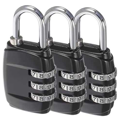 LIFKOME 3 Stück Teiliges Zahlenschloss für Koffer und Schrank Wetterfestes Korrosionsbeständiges Vorhängeschloss mit Robustem Metallgehäuse Temperaturbeständig und Vielseitig für Outdoor LIFKOME 3 Stück Teiliges Zahlenschloss für Koffer und Schrank Wetterfestes Korrosionsbeständiges Vorhängeschloss mit Robustem Metallgehäuse Temperaturbeständig und Vielseitig für Outdoor von LIFKOME