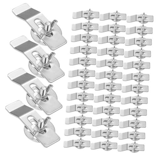 LIFKOME 36 Stück Teiliges Unterbauspüle Halterungen Verstellbar Edelstahl Spülbecken Clips Montage kit für Küche Bad Vielseitige Befestigung Langlebig Unsichtbar von LIFKOME