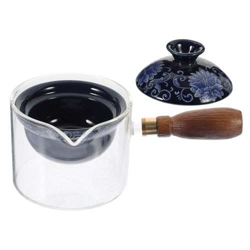 LIFKOME 360 Rotationsteemaschine Teespender Teegeschirr glass teapot glasteekannen Teekessel Tee-Kit Haushalt Teekanne Design-Teekanne mit Seitengriff einzelner Topf Werkzeug Büro von LIFKOME