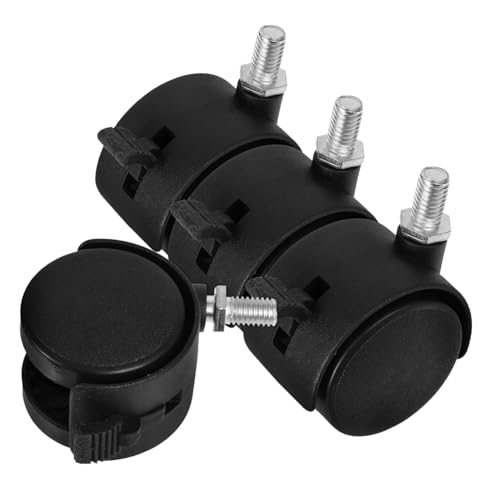 LIFKOME 4 Stck Drehbare Möbelrollen mit Feststellbremse Gewindebolzen für Bürostuhl Gaming Chair Casters Ersatzräder für Schreibtisch Pflanzenständer Metallregal Waschkorb von LIFKOME
