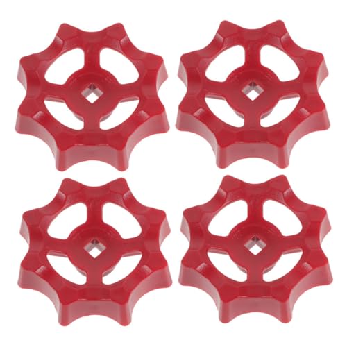 LIFKOME 4 Stück Abs Roter Blumenform Absperrventil Griff Gartenschlauch Passend Langlebig und Einfach zu Montieren Ersatzgriff für Außenwasserhahn und Ventilschalter LIFKOME 4 Stück Abs Roter Blumenform Absperrventil Griff Gartenschlauch Passend Langlebig und Einfach zu Montieren Ersatzgriff für Außenwasserhahn und Ventilschalter von LIFKOME