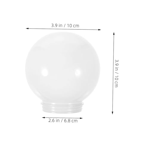 LIFKOME 4 Stück Acryl Kugellampe Lampenschirm Ø Langlebig Garten Dekoration Sanftes Licht Ersatz Lampenabdeckung Außenbeleuchtung von LIFKOME