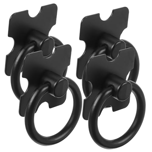 LIFKOME 4 Stück Antike Möbelgriffe Runde Schrankgriffe aus Zinklegierung Rostfrei Langlebig Klassische Ringgriffe für Kommoden Kleiderschränke und Tv möbel von LIFKOME