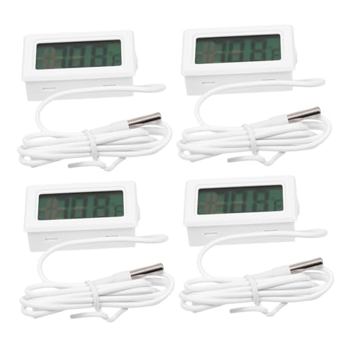 LIFKOME 4 Stück Aquarium Thermometer für Präzise Temperaturmessung im Innenbereich Wasserdichtes Messwerkzeug für Fischbecken Weiß von LIFKOME