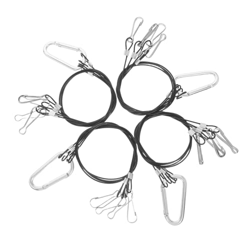 LIFKOME 4 Stück Drahtseil Seilaufhänger Für Pflanzen Hängender Korbseilaufhänger Pflanzen Wachsen Lichtaufhänger Pflanzenseilaufhänger Pflanzenhalter Für Aquarien Rostfreier Stahl Silber von LIFKOME