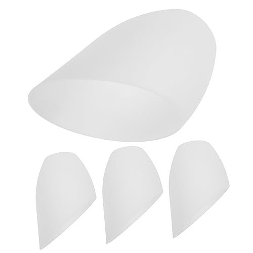 LIFKOME 4 Stück Einfacher Kunststoff Lampenschirm für Decken und Tischlampen Weiß Stilvolle und Robuste Lampenabdeckung Leicht zu Installieren für Schlafzimmer und Wohnzimmer von LIFKOME