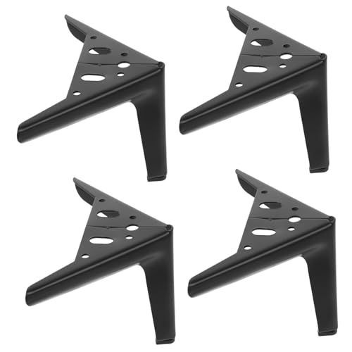 LIFKOME 4 Stück Ersatz Möbelfüße Teiliges Set Metall für Sofa Tisch Bett und Schrank Stabil und Langlebig Geeignet für Verschiedene Möbelarten Hochbelastbar Schwarz von LIFKOME