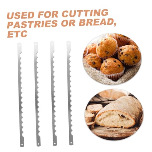 LIFKOME 4 Stück Ersatz brotmaschine Metallklingen Wellenschliff Brotschneidemesser Ersatzklingen für Selbstgebackenes Brot und Kuchen Backzubehör Langlebig und Leicht zu Reinigen LIFKOME 4 Stück Ersatz brotmaschine Metallklingen Wellenschliff Brotschneidemesser Ersatzklingen für Selbstgebackenes Brot und Kuchen Backzubehör Langlebig und Leicht zu Reinigen von LIFKOME
