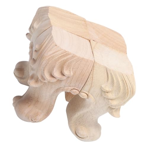 LIFKOME 4 Stück Geschnitzte Möbelbeine Robuste Sofa und Kommoden Füße Dekorative Holzbeine mit Kunstvollen Mustern Vielseitig als Ersatz für Couch und Tischbeine Langlebig und Elegant von LIFKOME