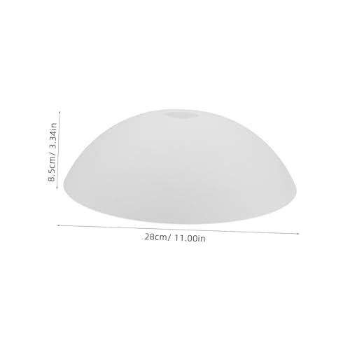 LIFKOME 4 Stück Halbkreisförmige PVC Lampenschirme Creme Minimalistisches Design Leichte Robuste Deckenlampen-abdeckung Kompatibel mit Hängelampen für Wohnzimmer und Schlafzimmer von LIFKOME