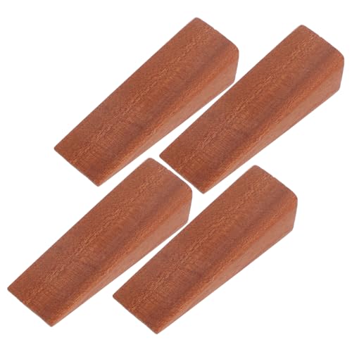 LIFKOME 4 Stück Holz Türstopper Rutschfest Dreieck Türkeil Sicherheitsblock für Büro und Zuhause Antirutschbeschichtet Stilvoller Türhalter für Rundumschutz von LIFKOME