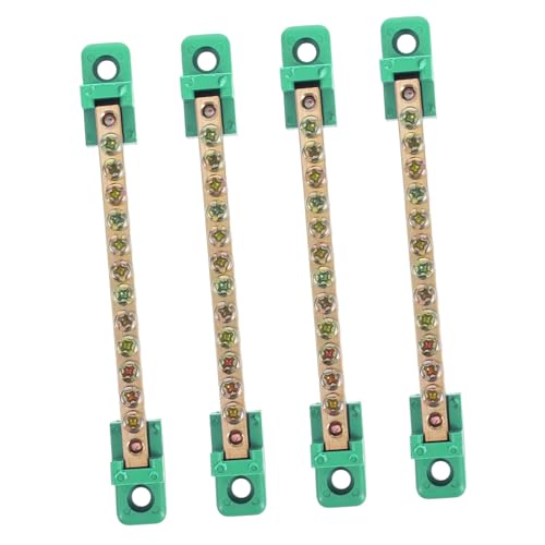 LIFKOME 4 Stück Kupfer Anschlussklemme mit Sockel Grüner Erdungs block für Elektrische Verkabelung Hohe Leitfähigkeit Einfache Montage für Stromverteiler und Schaltkästen LIFKOME 4 Stück Kupfer Anschlussklemme mit Sockel Grüner Erdungs block für Elektrische Verkabelung Hohe Leitfähigkeit Einfache Montage für Stromverteiler und Schaltkästen von LIFKOME