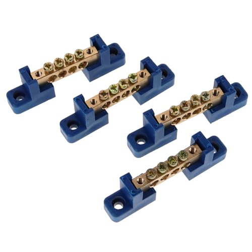 LIFKOME 4 Stück Kupfer Verteilerklemme Busbar Anschlussblock für Elektroverteilung Fahrzeug Boot Stabile Sammelschiene Einfache Installation von LIFKOME