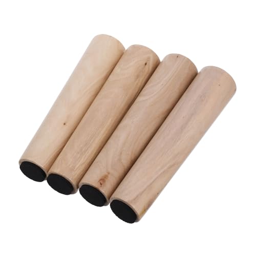 LIFKOME 4 Stück Massive Holz Möbelbeine Set Stabile Sofabeine für Tisch Kommode Tv Schrank Couchtisch Einfache Montage Elegantes Design Langlebige Holzfüße für Möbel von LIFKOME