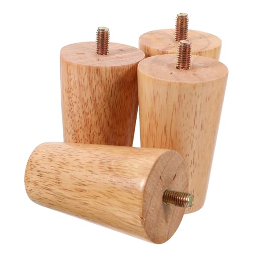 LIFKOME 4 Stück Möbelbeine für Sofa Sessel Tisch und Tv Schrank Schraubbare Ersatzfüße Höhe Robuste Holzfüße für Vielseitige Anwendungen von LIFKOME