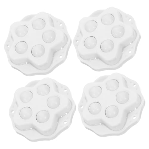 LIFKOME 4 Stück Selbstklebende Möbelrollen mit Drehung Leise Mini Universalrollen für DIY Möbel Starke Klebehaftung Kompakte Möbelgleiter für Schränke und Aufbewahrungsboxen von LIFKOME