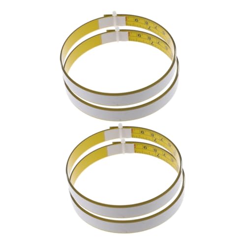 LIFKOME 4 Stück Selbstklebendes Stahlmaßband mit Doppelseitiger Messskala Selbsthaftendes Klebeband-Maßlineal für Werkbank Holzarbeiten und Präzise Messungen von LIFKOME