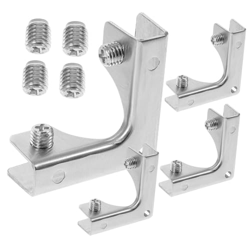 LIFKOME 4 Stück Teiliges Edelstahl Glas klemmhalter Winkelverbinder für Geländer und Möbel Rostfrei für Glas Vielseitig Einsetzbar in Küchen Badezimmern Vitrinen und Duschen LIFKOME 4 Stück Teiliges Edelstahl Glas klemmhalter Winkelverbinder für Geländer und Möbel Rostfrei für Glas Vielseitig Einsetzbar in Küchen Badezimmern Vitrinen und Duschen von LIFKOME