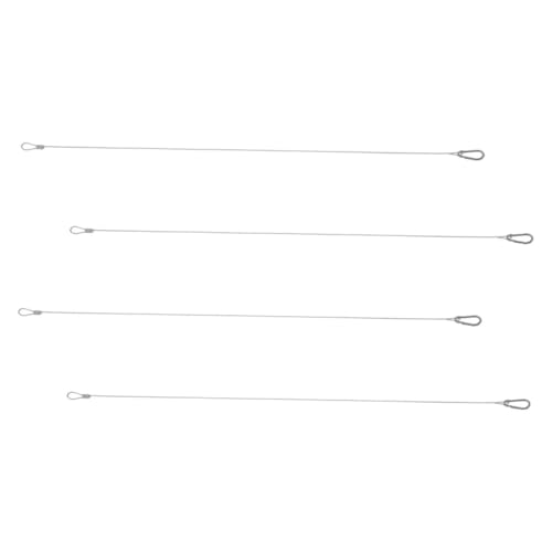 LIFKOME 4 Stück Teiliges Edelstahl Sicherheitskabel Robust Drahtseil Verstellbar mit Schnalle für Gepäck Bühnenscheinwerfer Pflanzenlampen Rostfrei Langlebig von LIFKOME