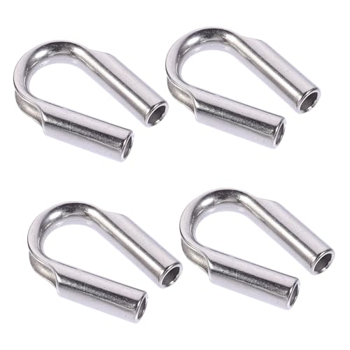 LIFKOME 4 Stück Teiliges Edelstahl Stahlseil Kausche Robustes Kabel Fixierwerkzeug mit Glatter Oberfläche Korrosionsbeständig Vielseitig Einsetzbar für Drahtseilbefestigung und Schutz LIFKOME 4 Stück Teiliges Edelstahl Stahlseil Kausche Robustes Kabel Fixierwerkzeug mit Glatter Oberfläche Korrosionsbeständig Vielseitig Einsetzbar für Drahtseilbefestigung und Schutz von LIFKOME