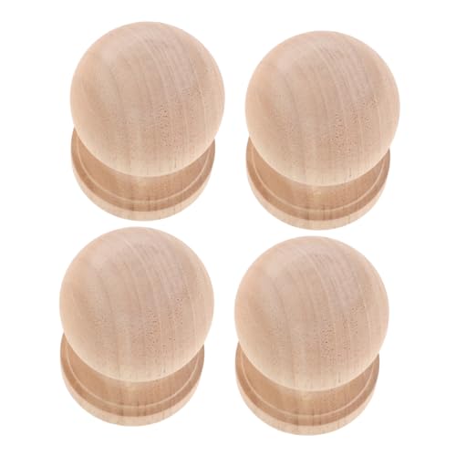 LIFKOME 4 Stück Teiliges Europäischer Unlackierter Holz Baluster mit Römischem Säulendesign Dekorative Geländersäulen für DIY Weinschränke Küchenschränke und Möbel Naturhell von LIFKOME