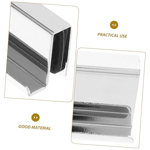 LIFKOME 4 Stück Teiliges Glas Türgriff Stabile Chrombeschichtung Geeignet für Glas oder Acryl Vielseitig für Küchenschränke Vitrinen und Badmöbel Einfache Montage Elegantes Design von LIFKOME