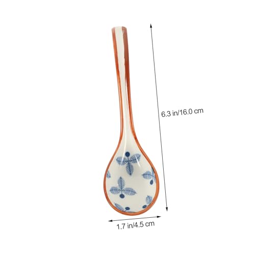 LIFKOME 4 Stück Teiliges Keramik Suppelöffel Wiederverwendbar Kleines Design mit Aufhängeloch Ergonomischer Griff für Ramen Suppe und Vielseitige Küchenanwendung von LIFKOME