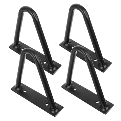 LIFKOME 4 Stück Teiliges Metall Tischbeine Höhe U förmig für Couchtisch Schreibtisch Möbelbeine DIY Schwarz Stabile Haarnadel Möbelfüße Rostbeständig und Einfach zu Montieren von LIFKOME